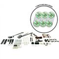 Autoloc 2 Door Power Window Kit With 3 Daytona Billet Switches - Green Illumination AUTPW46BBA223